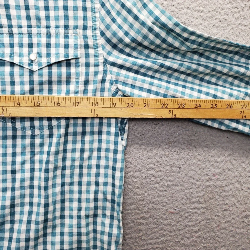 Lot of 2 Levi's Western Pearl Snap Shirt Mens Small Multi Gingham Modern Fit